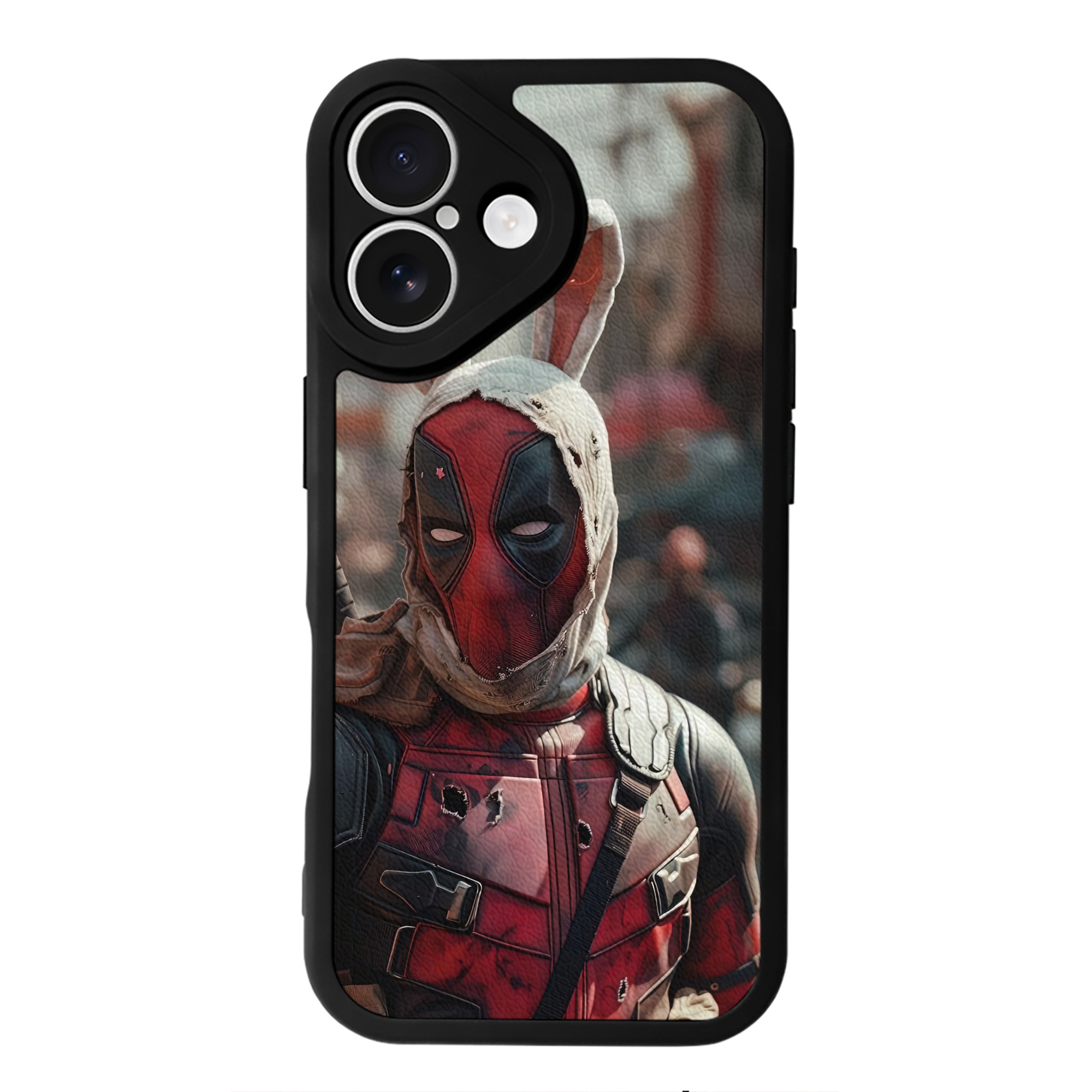 （画像用） Deadpool デッドプール 【iPhone 16シリーズ対応】シリコンスマホケース（レザー調） 材質：シリコン